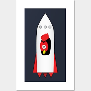 Chicken Rocket Posters and Art